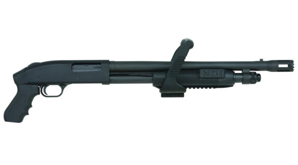 Mossberg 500 Tactical Chainsaw 12 GA Pump-Action Shotgun with Black Pistol Grip