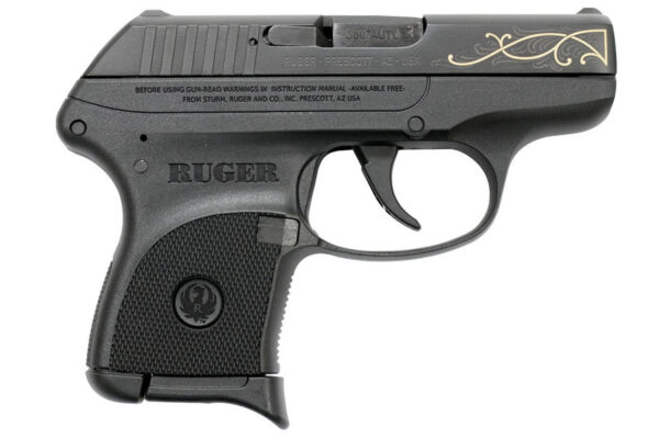 Ruger LCP 380 Auto Centerfire Pistol with 24kt Gold Plated Engraving