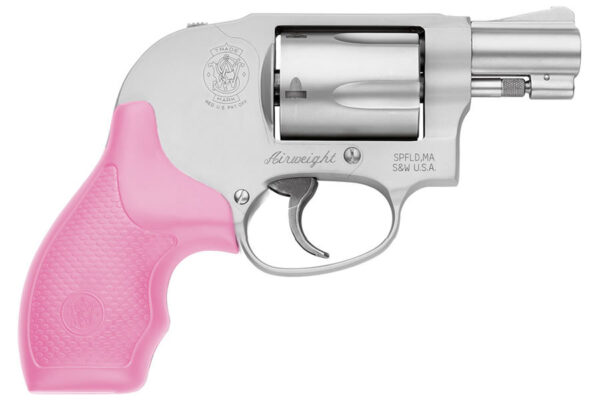 Smith & Wesson 638 38 Special J-Frame Revolver with Pink Grips