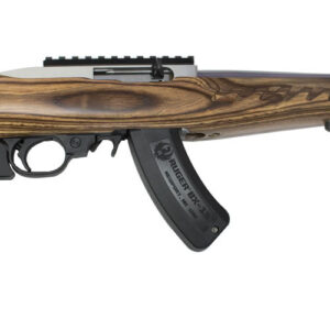 Ruger Stainless 22 Charger 22 LR Rimfire Pistol with Brown Laminate Stock