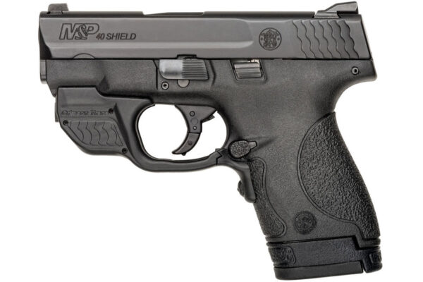 Smith & Wesson M&P40 Shield 40 S&W Centerfire Pistol with Green Crimson Trace Laserguard