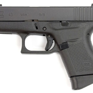 Glock 43 ProGlo 9mm Single Stack Pistol with Front Night Sight Made in USA