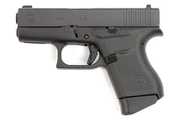 Glock 43 ProGlo 9mm Single Stack Pistol with Front Night Sight Made in USA