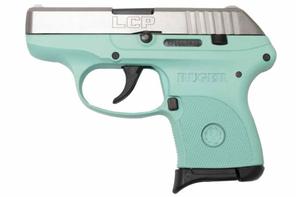 Ruger LCP 380 Auto Turquoise Carry Conceal Pistol w/ Nickel Slide (TALO Exclusive)