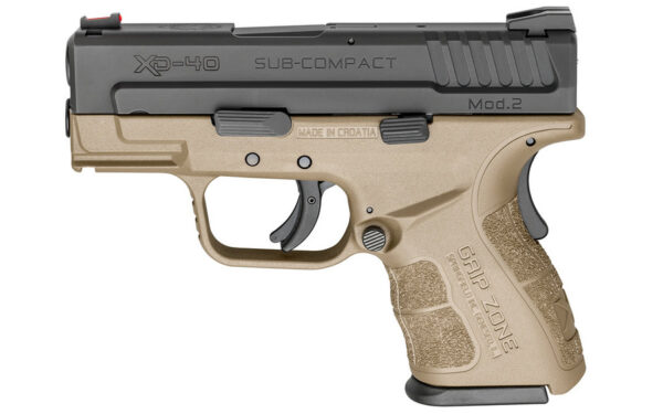 Springfield XD Mod.2 40 S&W Sub-Compact Flat Dark Earth (FDE) with GripZone