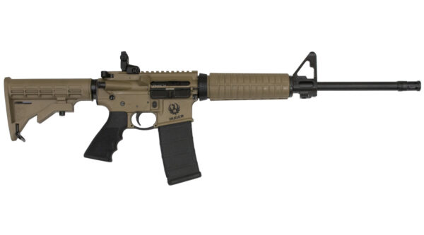 Ruger AR-556 5.56 NATO M4 Flat-Top Autoloading Rifle with Barrett Brown Cerakote Finis