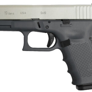 Glock 19 Gen4 9mm 15-Round Pistol with Battleship Gray Cerakote Frame