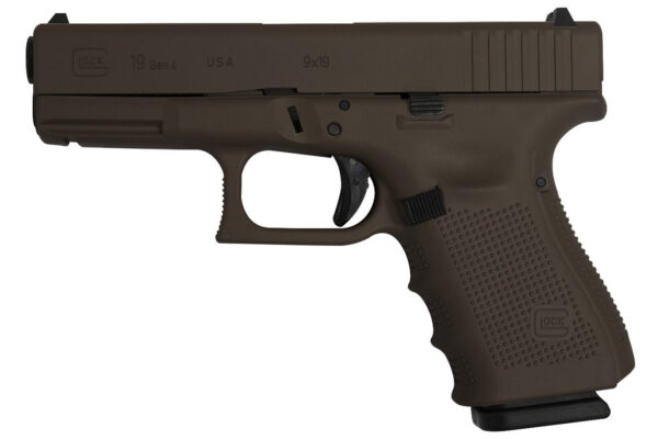 Glock 19 Gen4 9mm 15-Round Pistol with Hot Cerakote Tactical Bronze Finish