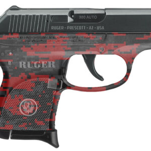 Ruger LCP 380 Auto with Red Digital Camo
