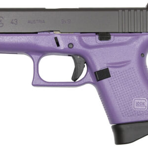 Glock 43 9mm Single-Stack Pistol with Lilac Purple Frame