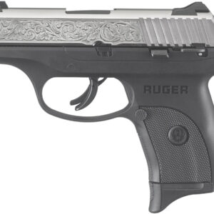 Ruger LC9s 9mm Engraved Nickel Carry Conceal Pistol with Thumb Safety