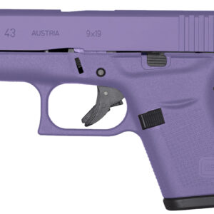 Glock 43 9mm Single Stack Pistol with Royal Purple Cerakote Finish