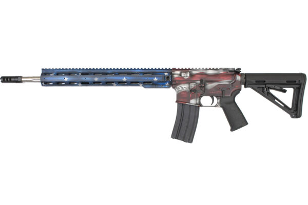 Anderson Manufacturing AM-15 5.56mm Patriotic Semi-Automatic Rifle with American Flag Battle Worn Finis