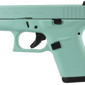Glock 42 .380 Auto Eggshell Blue Cerakote Single Stack Pistol
