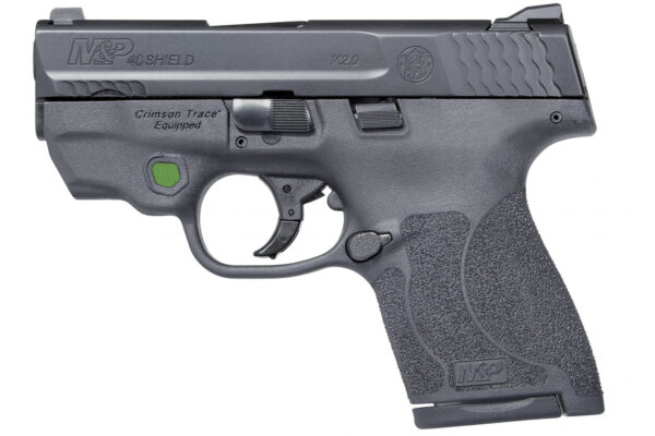 Smith & Wesson M&P40 Shield M2.0 40 S&W Centerfire Pistol w/ Green Crimson Trace Laser and No Thum