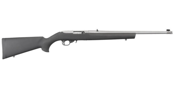 Ruger 10/22 22LR Rimfire Rifle with Stainless Threaded Barrel and Hogue Rubber Stock