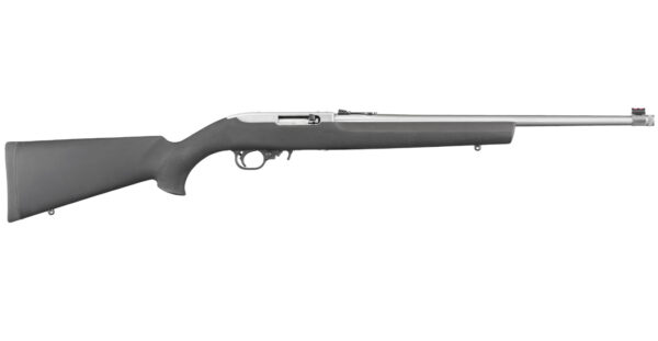 Ruger 10/22 22LR Stainless Rimfire Rifle with Fiber Optic Sights and Threaded Barrel