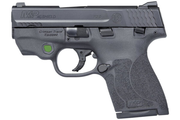 Smith & Wesson M&P40 Shield M2.0 40 S&W Centerfire Pistol with Green Crimson Trace Laser and Thumb