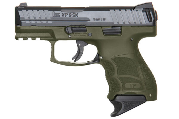 H&K VP9SK 9mm Striker-Fired Pistol with OD Green Frame