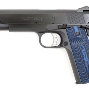 Colt 1911 Series 70 Competition 45 ACP Pistol with G10 Checkered Blue Grips