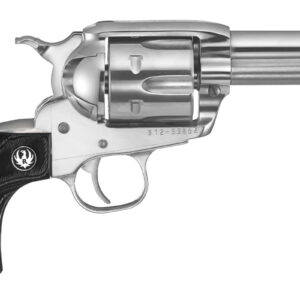 Ruger Vaquero Stainless 357 Magnum Revolver with Birdshead Black Laminate Grips