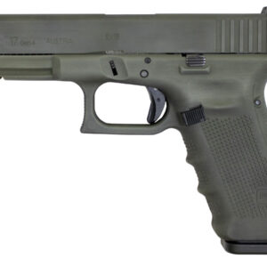 Glock 17 Gen4 9mm 17-Round Pistol with OD Green Battleworn Cerakote Finish