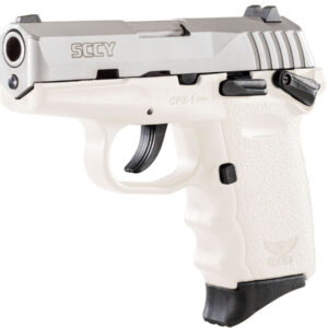 SCCY CPX-1 9mm Pistol with White Frame and Stainless Steel Slide