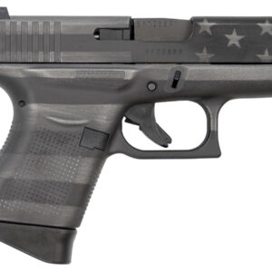 Glock 43 9mm Black and Gray Single Stack Pistol with American Flag Slide