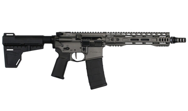 Bg Defense SIPR Type-A 5.56mm Pistol with Shockwave Blade Stock and Tungsten Finish