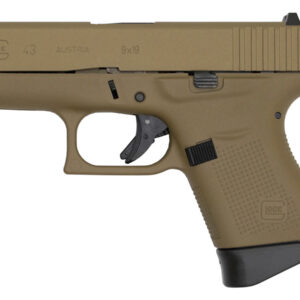 Glock 43 9mm Flat Dark Earth (FDE) Single Stack Pistol