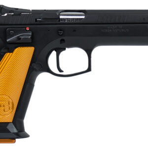 CZ 75 Tactical Sport 40 S&W Pistol with Orange Aluminum Grips