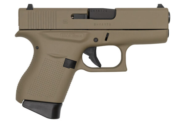 Glock 43 9mm Flat Dark Earth Cerakote Single Stack Pistol