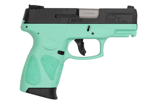 Taurus G2C 9mm Sub-Compact Pistol with Cyan Frame and Black Slide