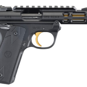 Ruger Mark IV 22/45 Lite 22LR Black with Gold Anodized Threaded Barrel