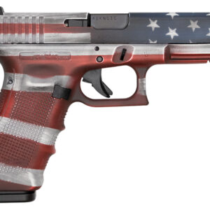 Glock 17 Gen4 9mm 17-Round Pistol with American Flag Battleworn Cerakote Finish (Made