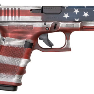 Glock 19 Gen4 9mm 15-Round Pistol with American Flag Battleworn Cerakote Finish (Made
