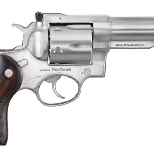 Ruger Redhawk 45 ACP Satin Stainless Revolver with Hardwood Grips