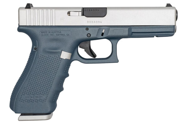 Glock 17 Gen4 9mm 17-Round Pistol with Cerakote Titanium Blue Finish