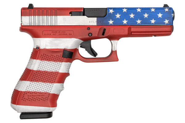 Glock 17 Gen4 9mm 17-Round Pistol with American Flag Cerakote (Made in USA)