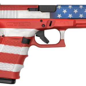 Glock 19 Gen4 9mm 15-Round Pistol with American Flag Cerakote (Made in USA)