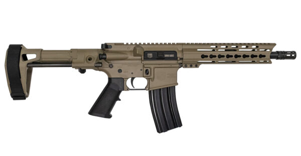 Diamondback DB15 300 Blackout Flat Dark Earth Pistol with Maxim CQB Stabilizing Brace