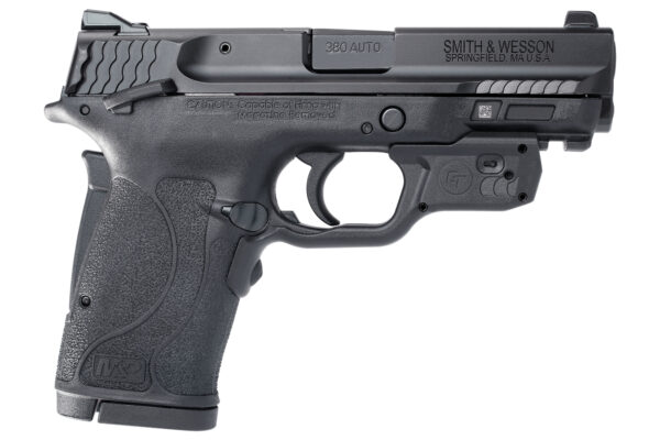 Smith & Wesson M&P380 Shield EZ 380 ACP Pistol with Green Crimson Trace Laser Guard and Thumb Sa