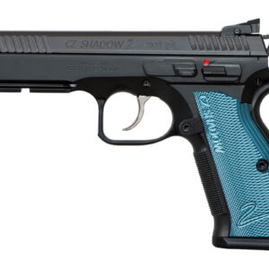 CZ Shadow 2 9mm Black Pistol with Blue Aluminum Grips