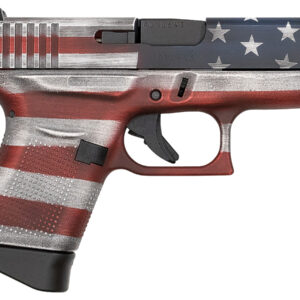 Glock 43 9mm Single Stack Pistol with Cerakote Battleworn USA Flag Finish (Made in the USA)