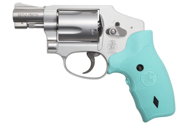 Smith & Wesson Model 642 38 Special Revolver with Robins Egg Blue CT Crimson Trace Laser Grips