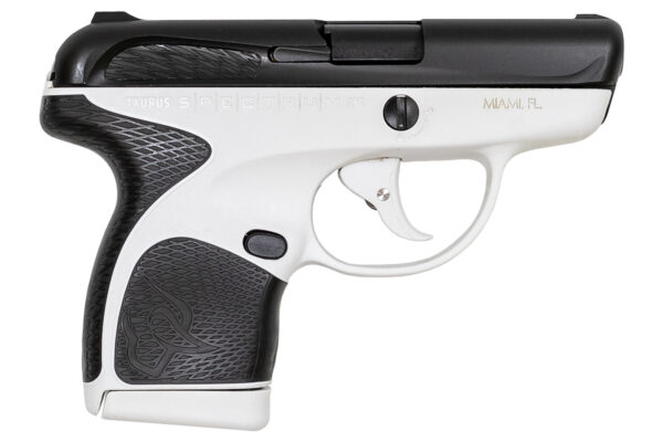 Taurus Spectrum .380 Auto White/Black Pistol with Black Grips