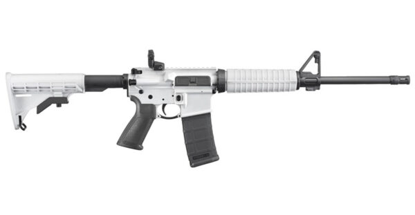 Ruger AR-556 Semi-Automatic 5.56 NATO Rifle with White Cerakote Finish