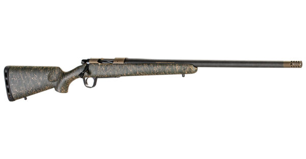 Christensen Arms Ridgeline 6.5 PRC Bolt-Action Rifle with Bronze Receiver and Green/Black/Tan Stock