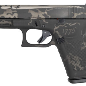 Glock 19 Gen5 9mm 15-Round Pistol with 1776 Black and Grey Camo Cerakote Finish and Night Sights