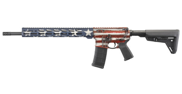 Ruger AR-556 MPR 5.56mm with American Flag Cerakote Finish